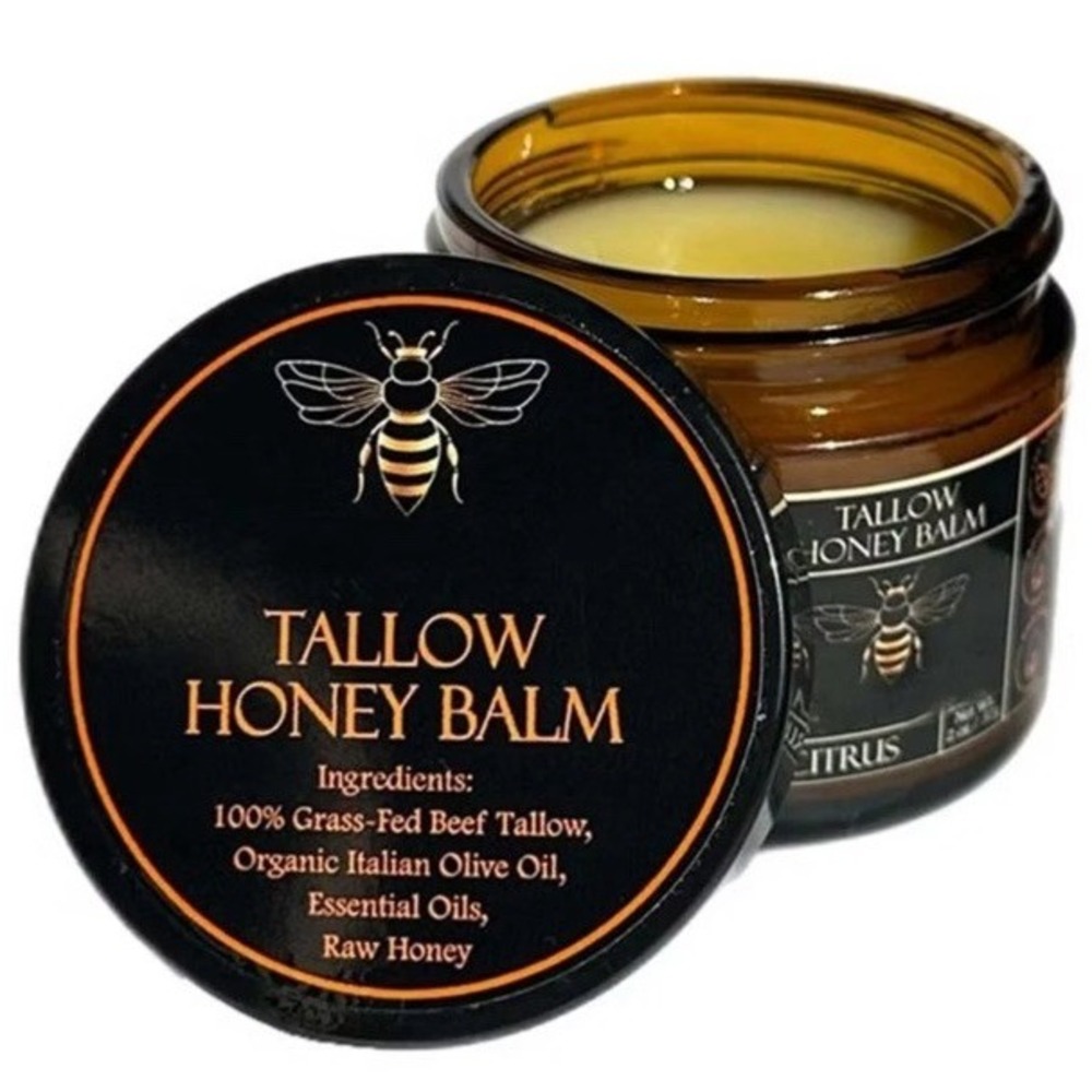 Tallow‎ Balm with Raw Honey, Moisturizing Cream Tallow